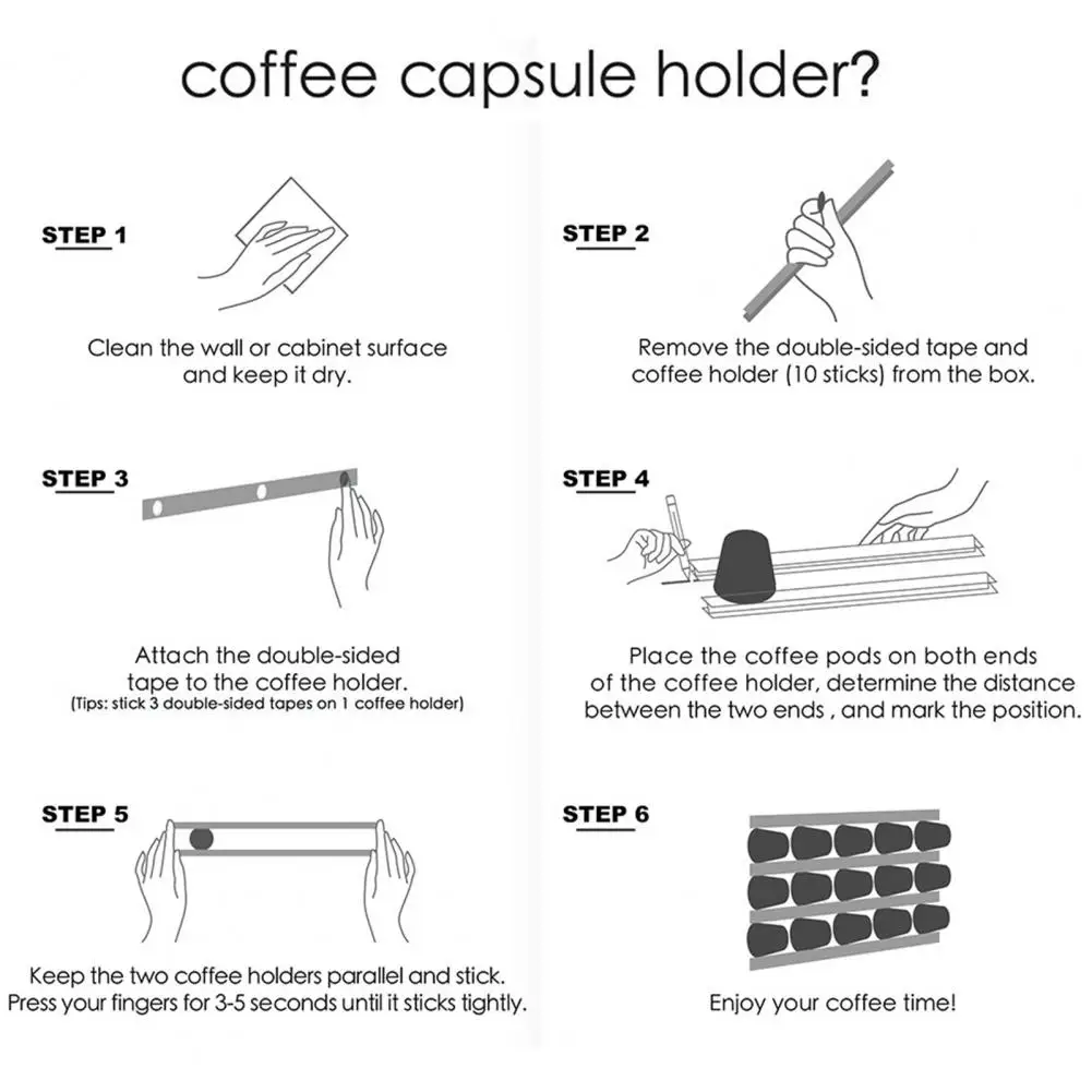 Muur Gemonteerde Koffie Capsule Organizer Boven Kast Koffie Capsule Opslag Ruimtebesparende Koffie Capsule Houder Muur Voor Thuis