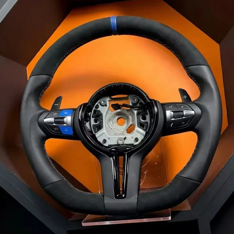 Customized Microfiber Leather Car Steering Wheel For BMW M3 M5 F80 F10 G80 F90 M Sport M6 F10 F12 F30 F32 F34 Steering Wheel