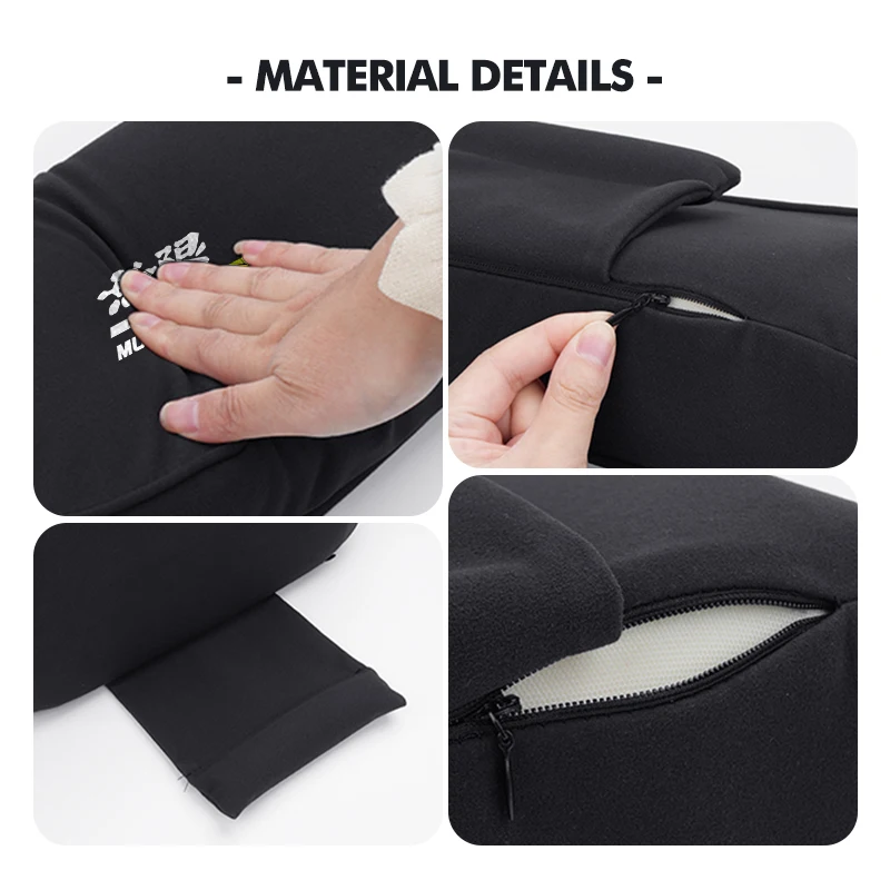Suede Car Seat Waist Support Lumbar Cushion Accessorie For Honda Mugen Power Accord Civic vezel Crv City Jazz Hrv view 2