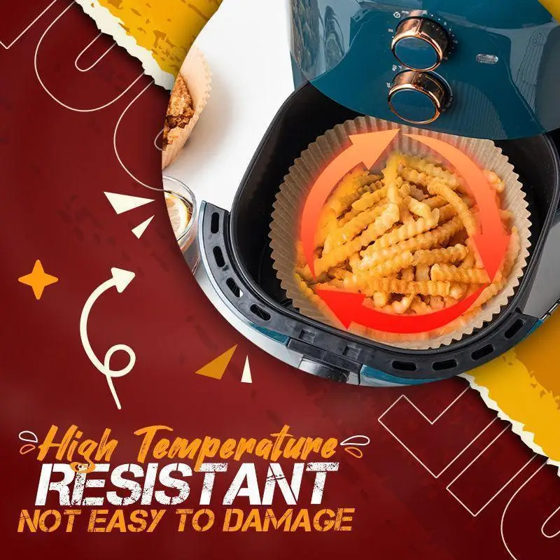 50/100pcs fodera per friggitrice ad aria 16/20mm cestello antiaderente per carta assorbente ad olio ad alta temperatura per forno cottura a microonde torrefazione