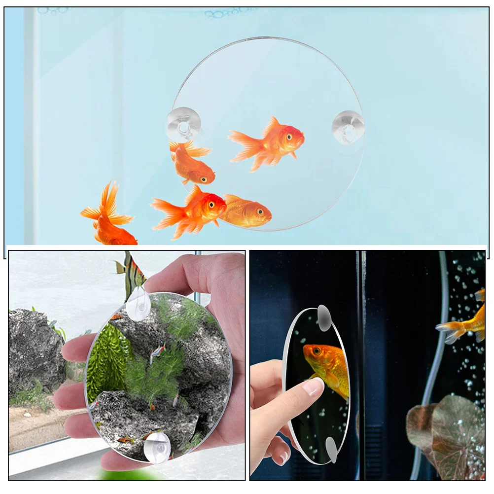 

Fish Tank Betta Training Acrylic Suction Cup Round Mirror For Betta Tank Decor Aquarium Decoration Sucker Mirror