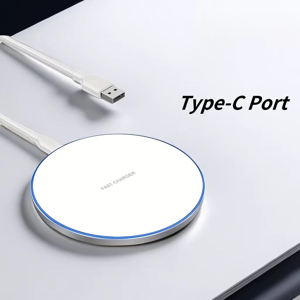 15W Fast Wireless Charger Pad for iPhone 17-12  Pro Max Samsung Galaxy S22 S21 S20 S10 S9 Xiaomi Wireless Charging Station