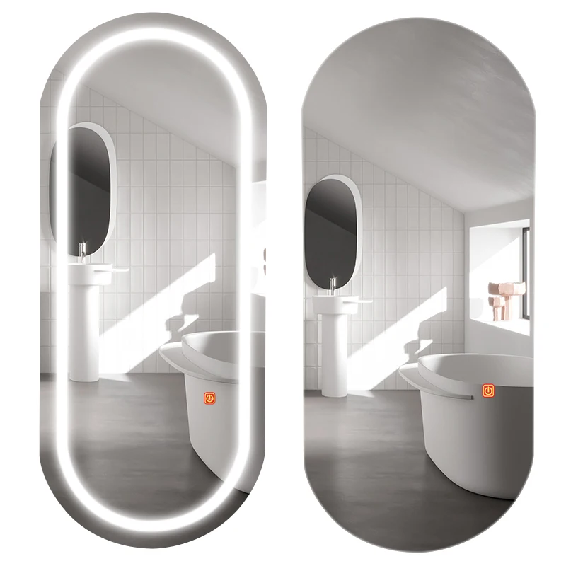 

Barber shop mirror wall-mounted hair salon mirror table single-sided floor-to-ceiling LED mirror wall-mounted hair salon