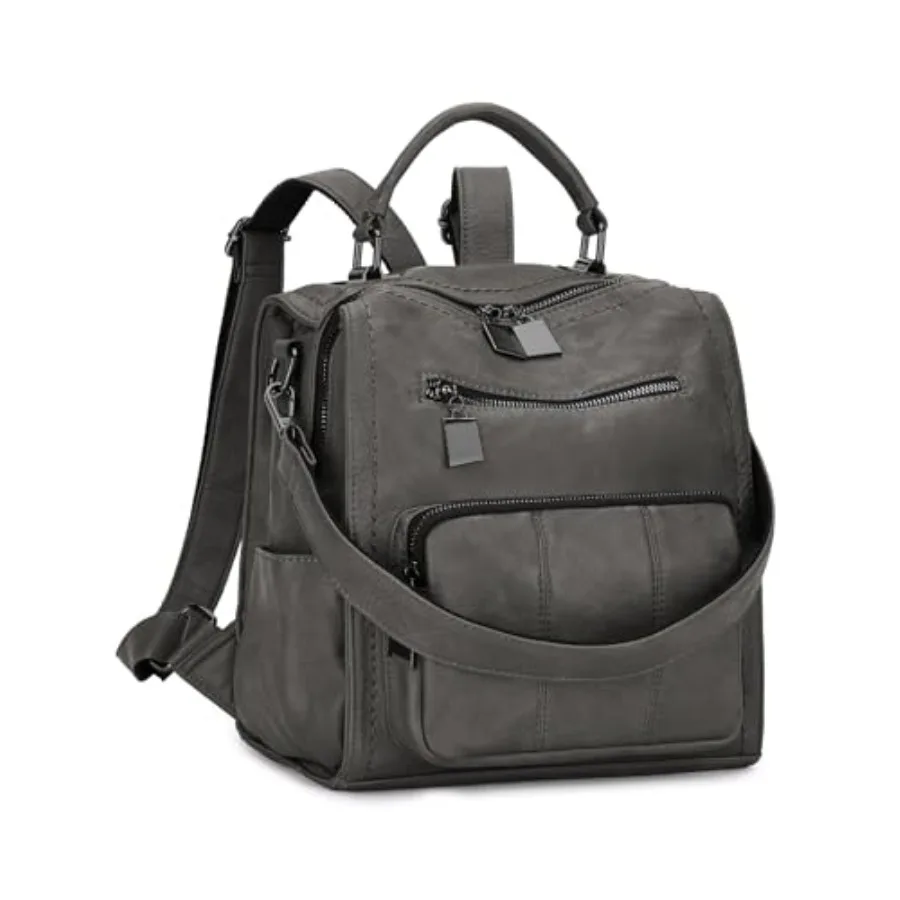 

Backpack Purse for Women, Fashion Leather Handbags Designer Convertible Satchel Ladies Shoulder Bag 3 Ways to Carry