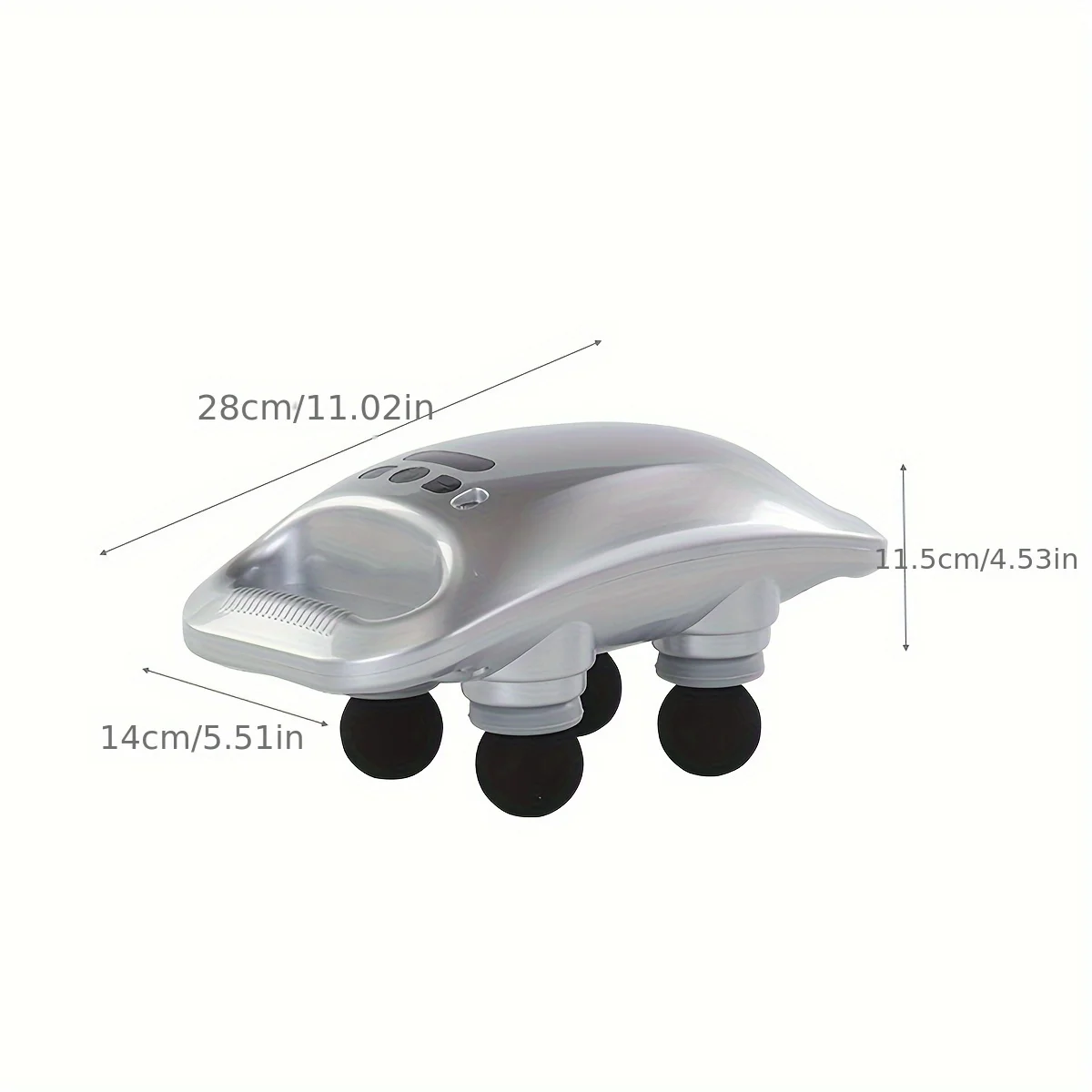 Four head fascia gun for deep, high-frequency vibration of the waist and back, large area massage and relaxation of muscles, ful