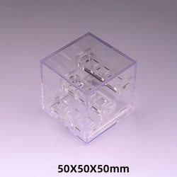 Medium acrylic three-layer crystal raw stone display box mine standard crystal storage box raw ore display rack