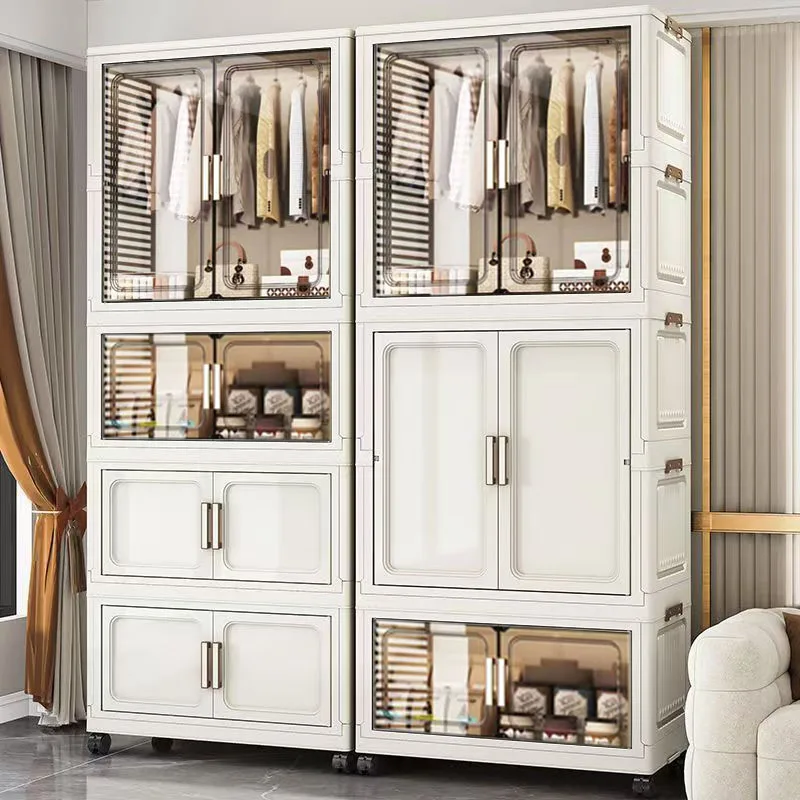 Dustproof Foldable Multi-Specification Wardrobe Cabinet Large Capacity Multifunction Storage Closet Organizer Easy to Install
