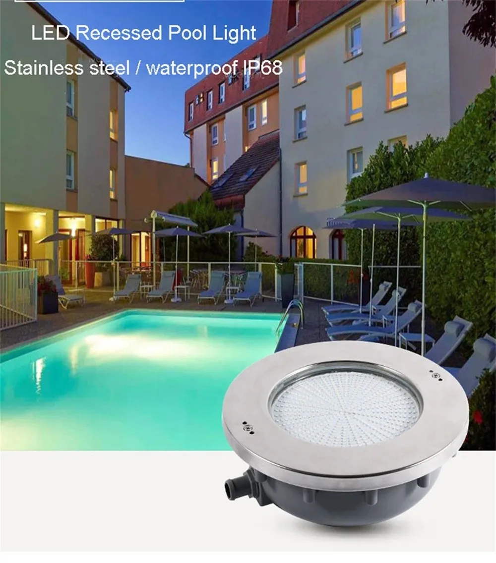 

Submersible RGB LED Pool Light with Niche12V IP68 Outdoor Underwater Light Buried Fountain Landscape Light Piscina Luz Spotlight