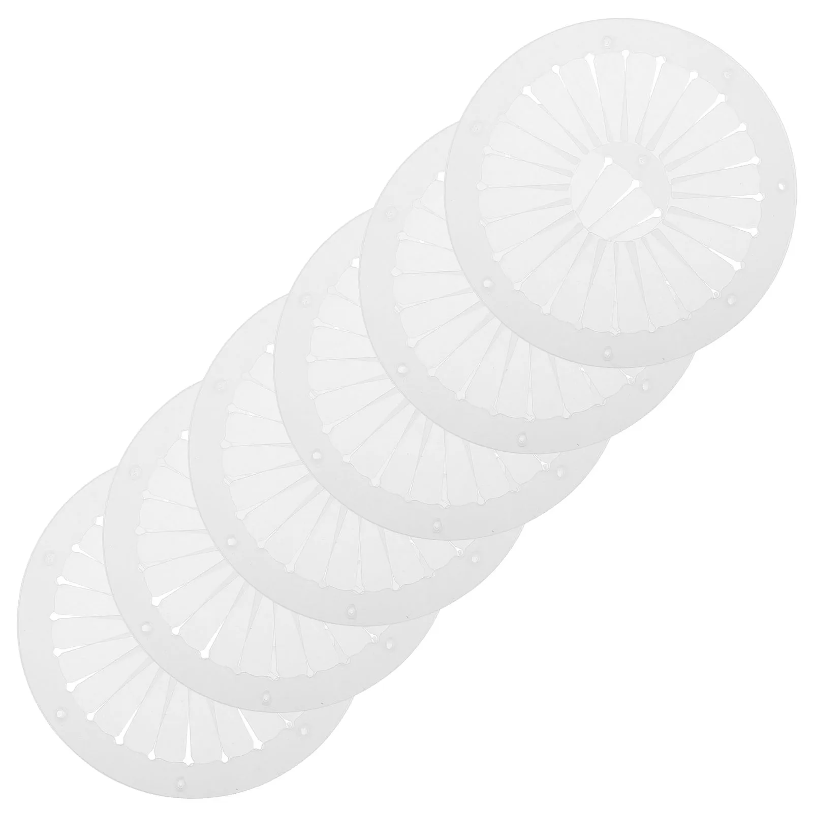 

6pcs Ribbon Flower Maker: 9Cm Spacing Guide Board Plastic Circular Template For Brooch Rosette Badge Crafting Tool Diy