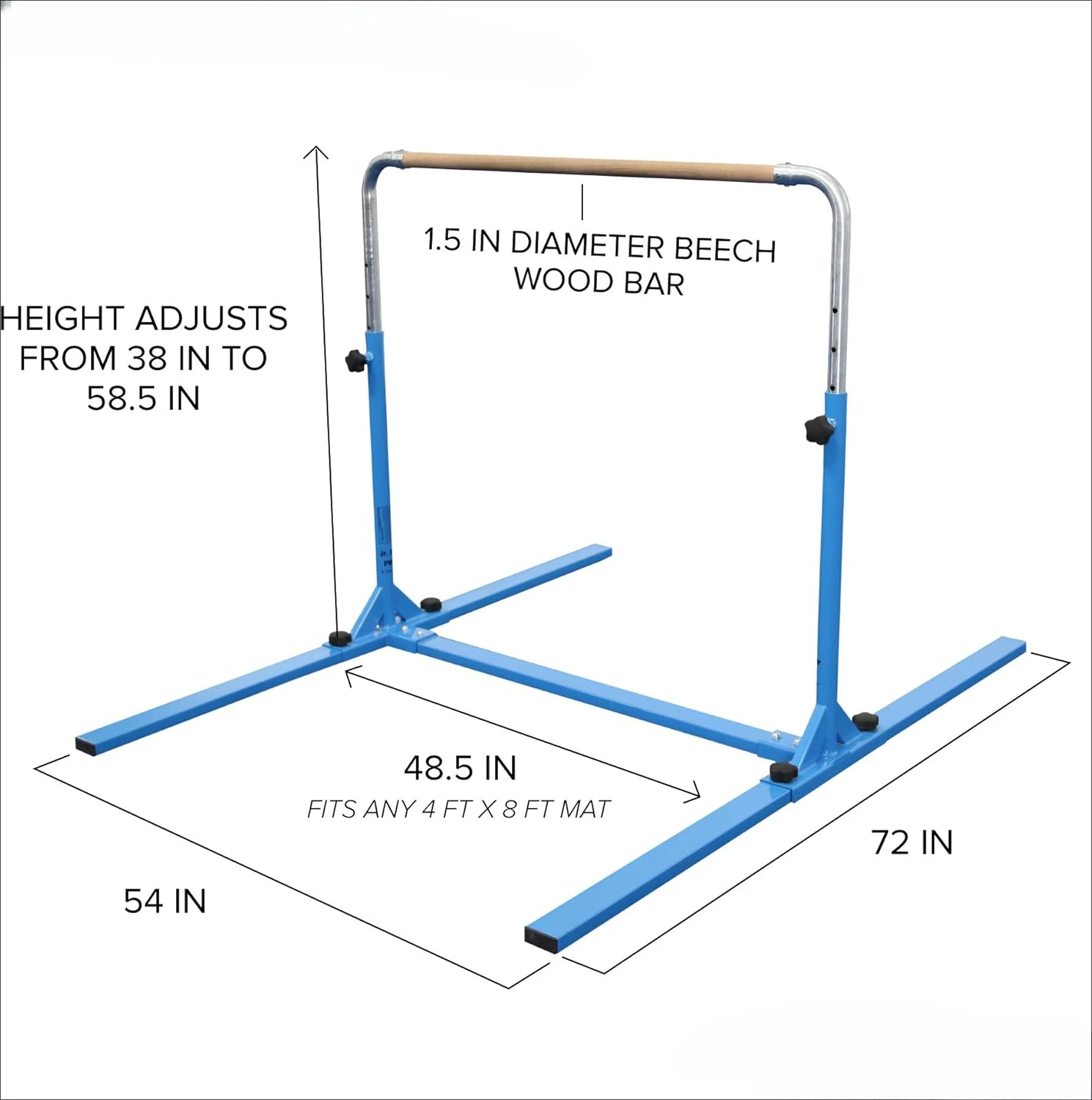 Ginástica horizontal Kip Bar para o ginásio ou casa, altura ajustável