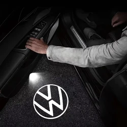 Car Door Welcome Light Logo Projector Lights Accessories for VW GTI Polo Golf Passat Tiguan Arteon Touareg Taigo Caddy Jetta Bee