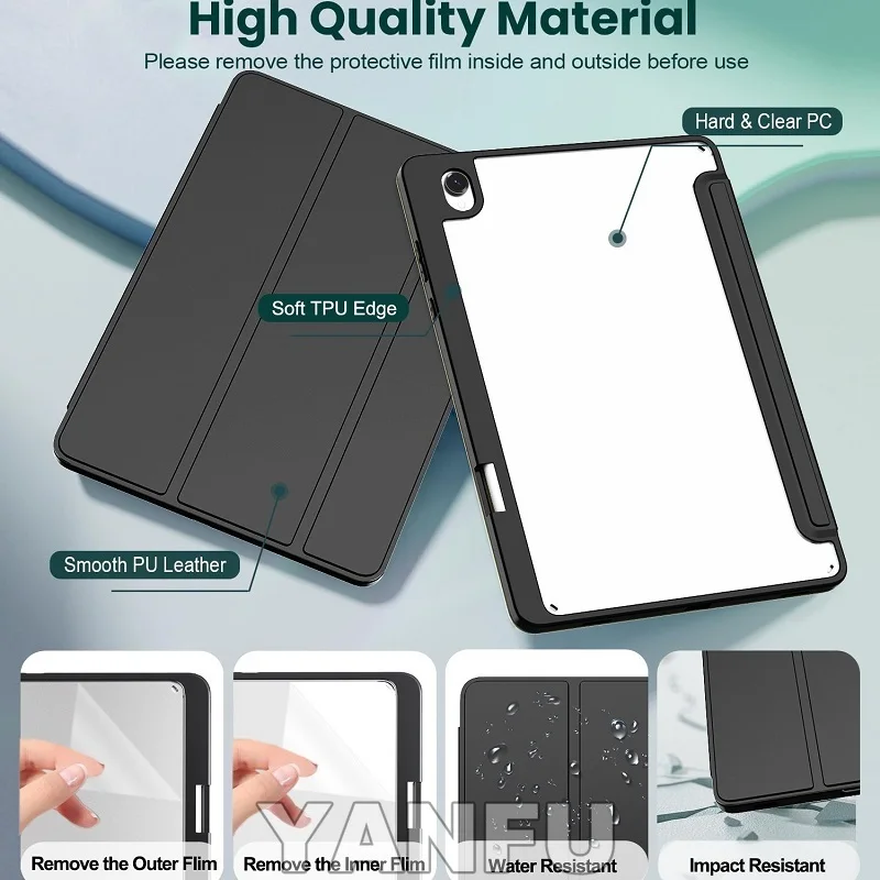 With Pencil Holder Case for Samsung Galaxy Tab S11 11 Detachable Cover Samsung Galaxy Tab A11 + Plus 11 A9 Plus 11
