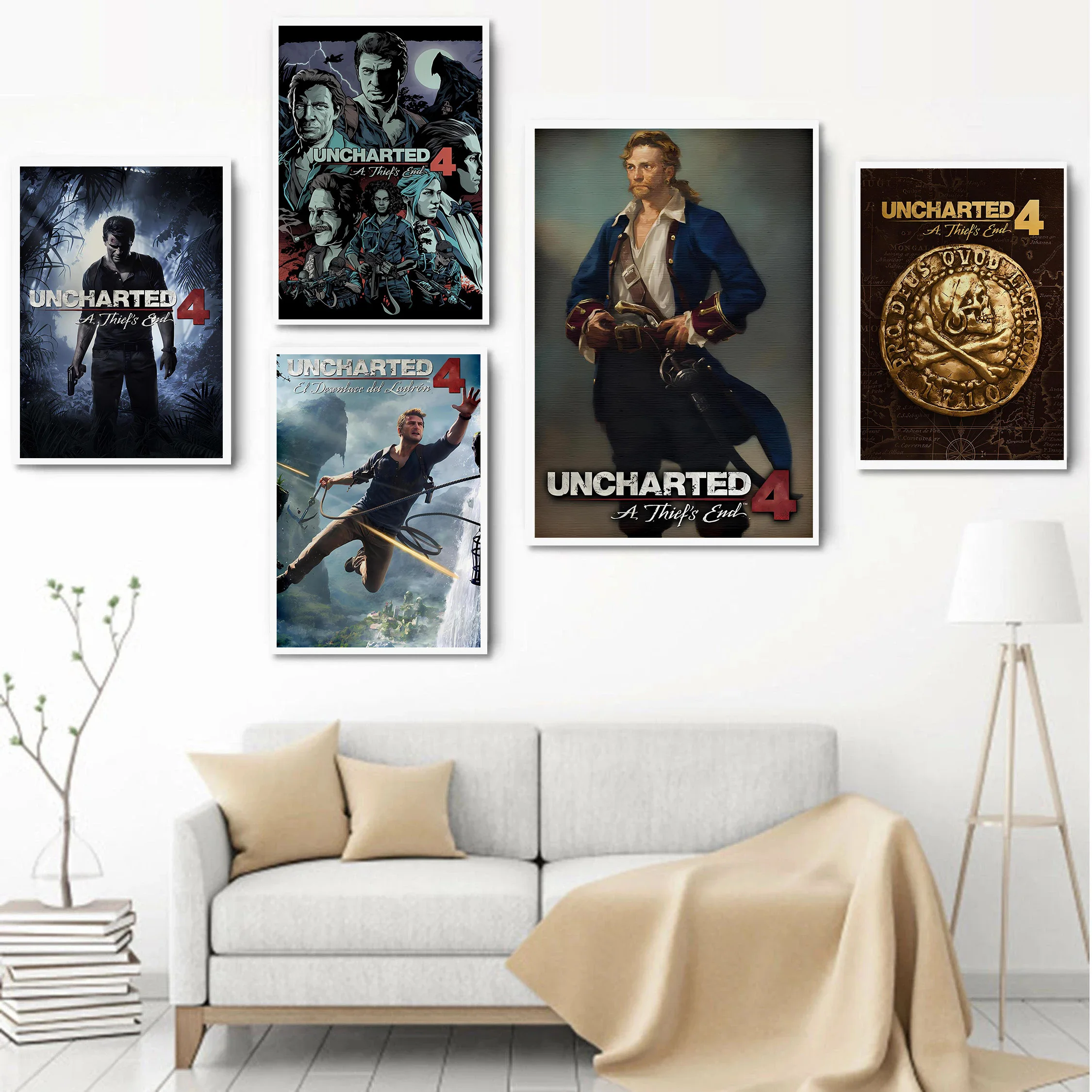 Mysterious Adventure Challenge Game Uncharted 4 Posters Nathan Drake Prints Canvas Painting Wall Pictures Home Living Room Decor