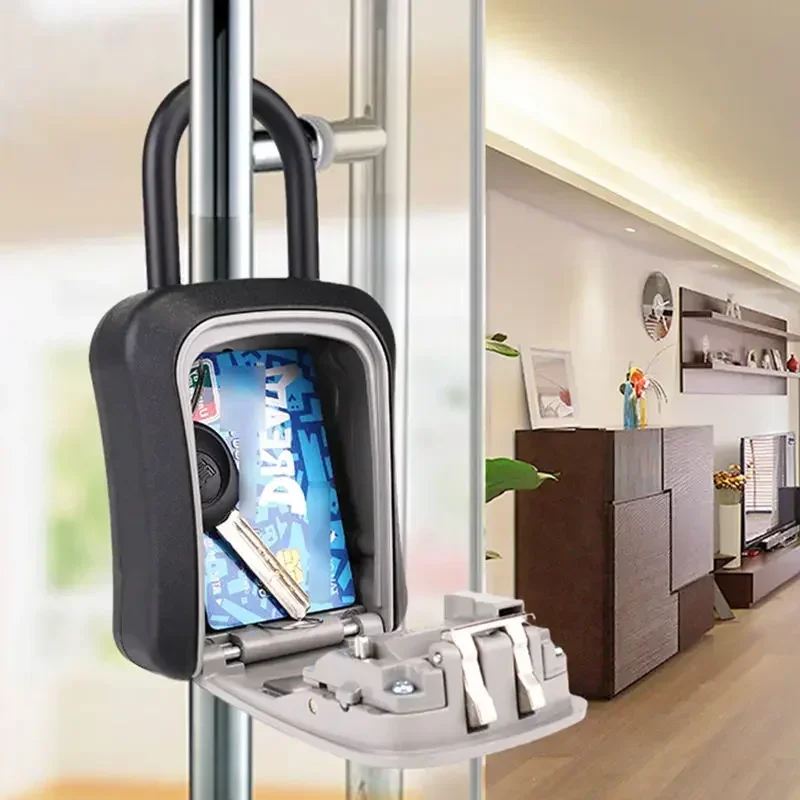 Password Key Box Outdoor Key Safe Lock Box Decoration Key Code Storage Wall Mounted Password Box