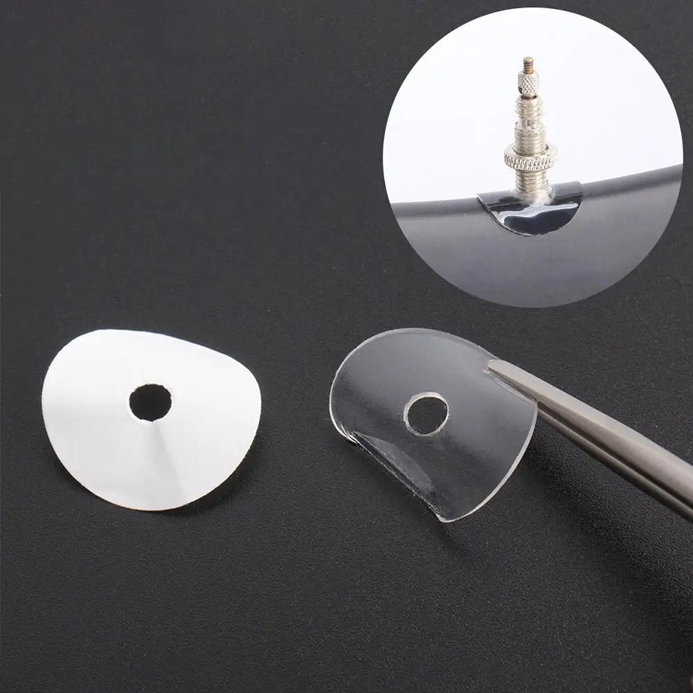 

20pcs Bicycle Presta Valve Sticker Mountain Road Bike Tube Tire Gasket Rim Protective Gas Air Nozzle Glue Pad