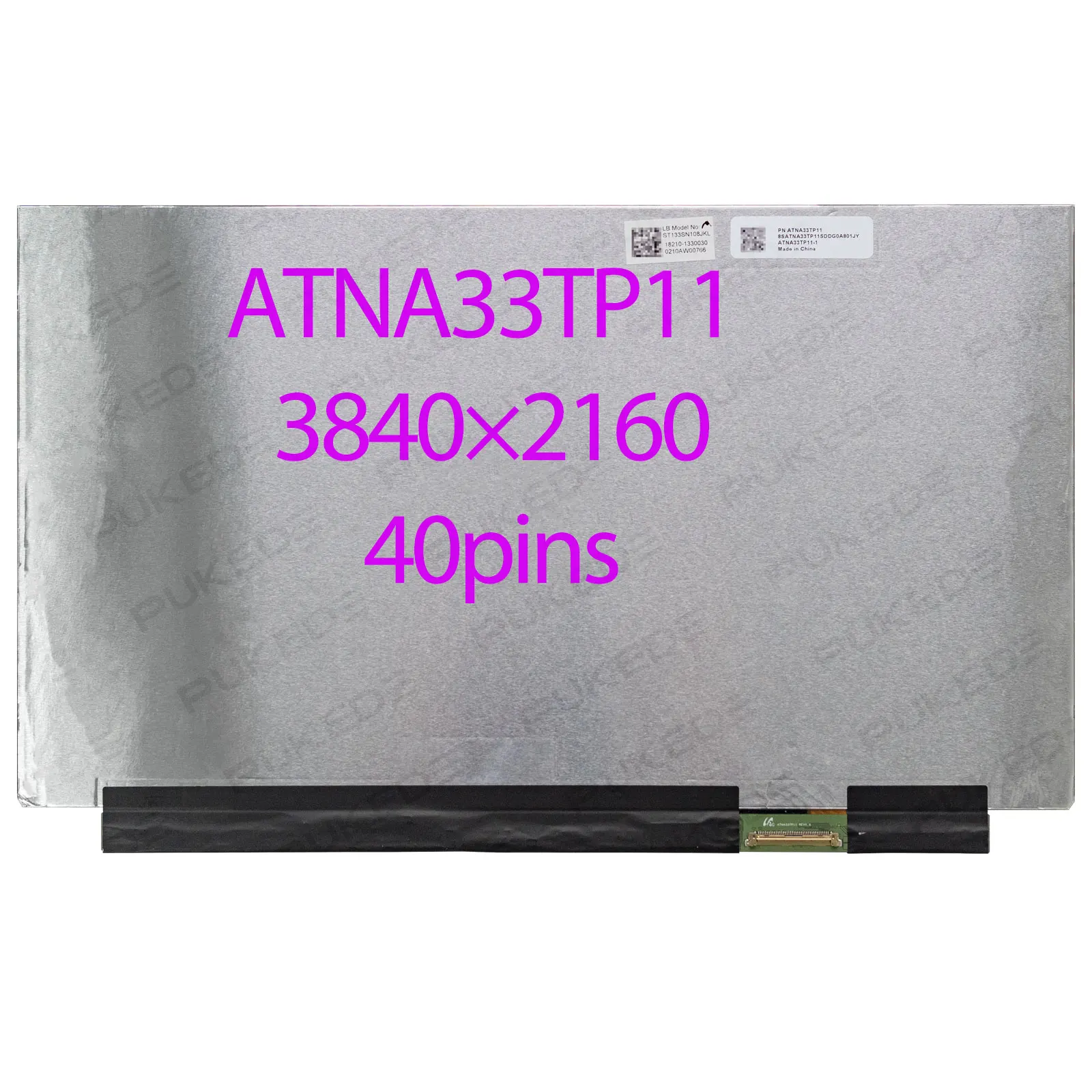 

13.3”inch OLED Laptop lcd Screen ATNA33TP11 Display replacement UHD 3840×2160 40 pins EDP
