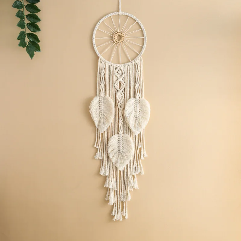 Weaving Leaf Tassels To Capture Dreams, Bohemian Handmade Weaving Living Room And Bedroom Wall Decorations, Holiday Gifts.