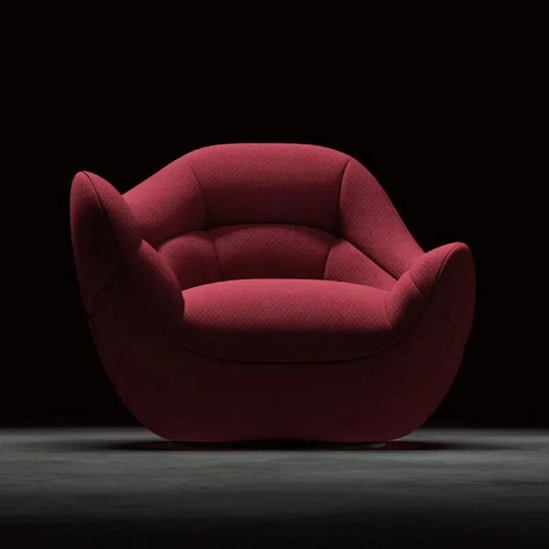 Rotating sofa living room Single sofa Hotel living room Rotatable fabric embroidery