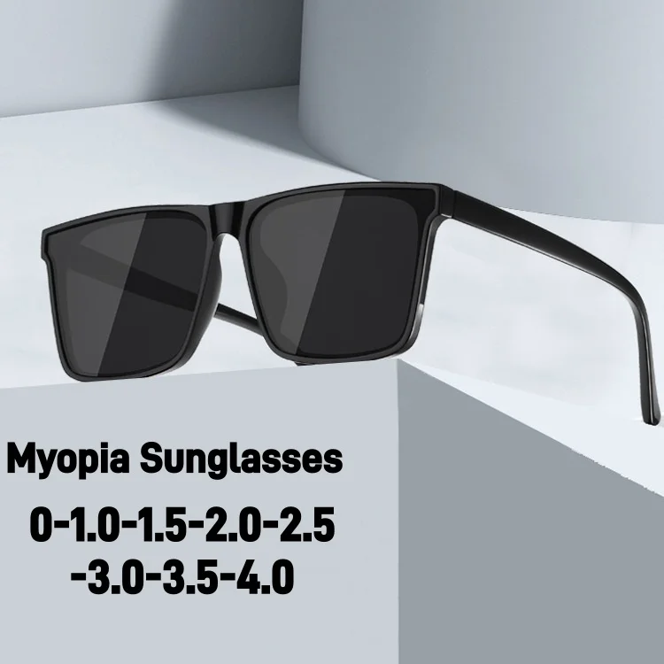 

High End Oversize Myopia Sunglasses for Women Large-frame Comfortable UV-protective Glasses Outdoor Travel Near Sight Sunglasses