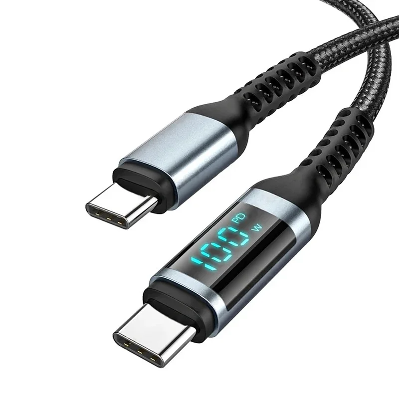 

USB Cable 100W Type C to Type C for Mobile Phone Computer for MacBook Samsung Huawei IPad 480Mpbs Fast Charging Cable