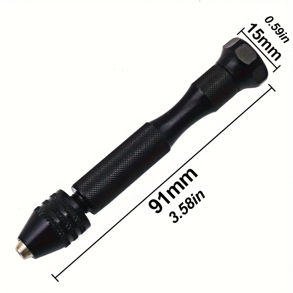 Three-claw 0.3-3.4mm Hand Twist Tool, Mini Manual Punch Reaming Drill Tool For DIY Craft, compact and portable, ergonomic design