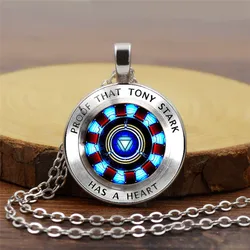 Collar de Disney Marvel Ironman ARC-REACTOR Tony Stark, figura de los vengadores, accesorios de Cosplay, colgante, accesorios para hombres y mujeres, regalo de joyería