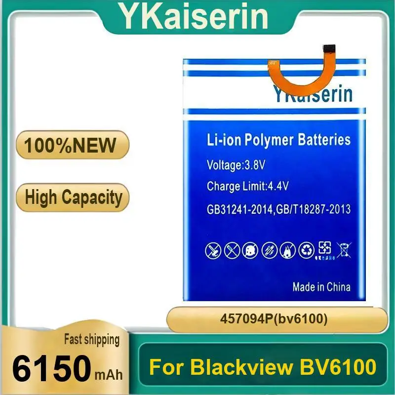 Long Lasting For Blackview BV6100 457094P Bv6100 Safe And Reliable Mobile Phone Battery 6150Mah