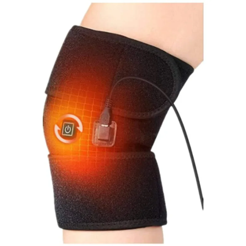 USB Heated Knee Brace,Adjustable Temperature Heating Knee Wrap,Soft Warm Knee Support for Daily Use,Holiday Birthday Gift for Men Women