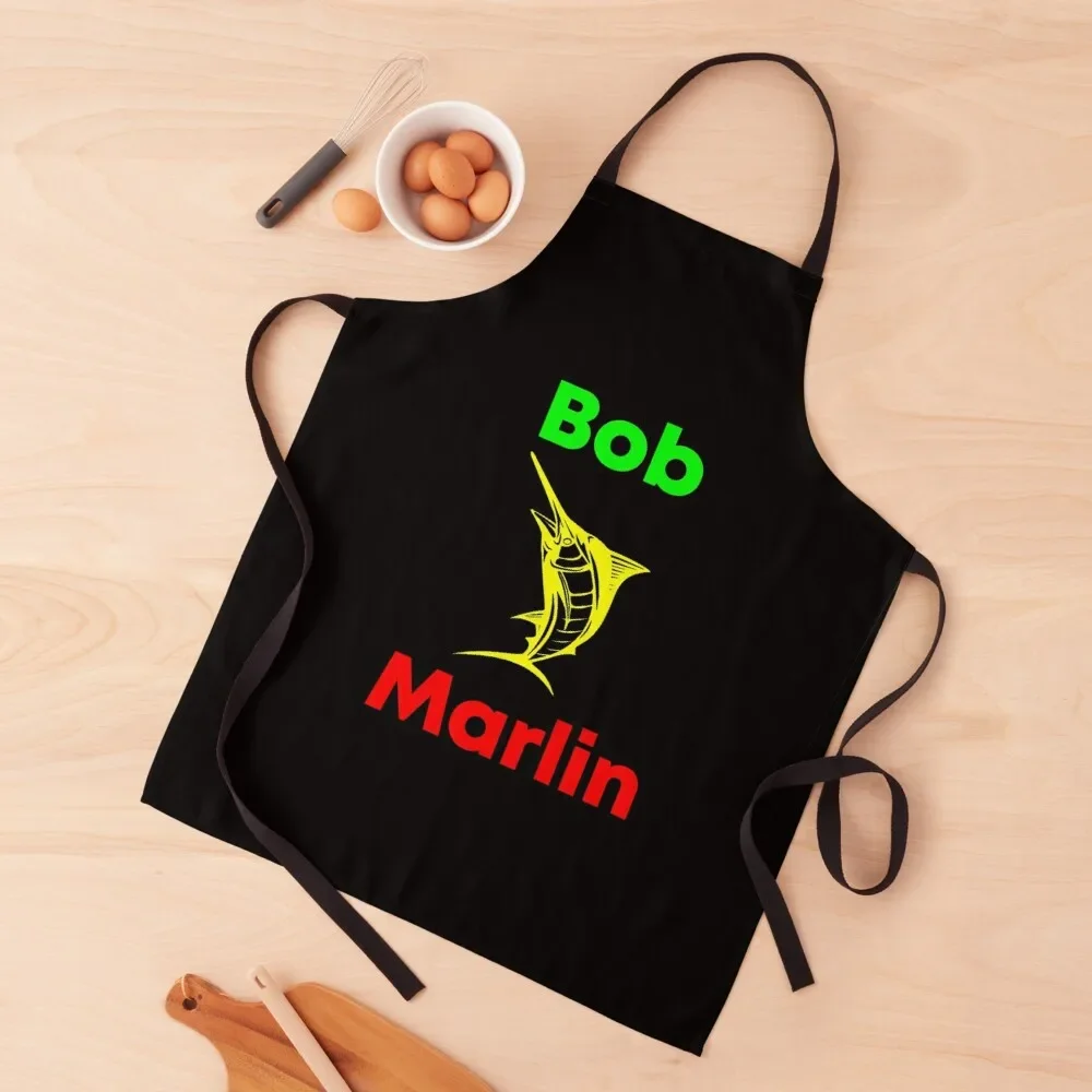 

Bob Marlin spoof Bob Marley Reggae Funny Apron House Things For Home And Kitchen Kitchen Tools Sexy Apron