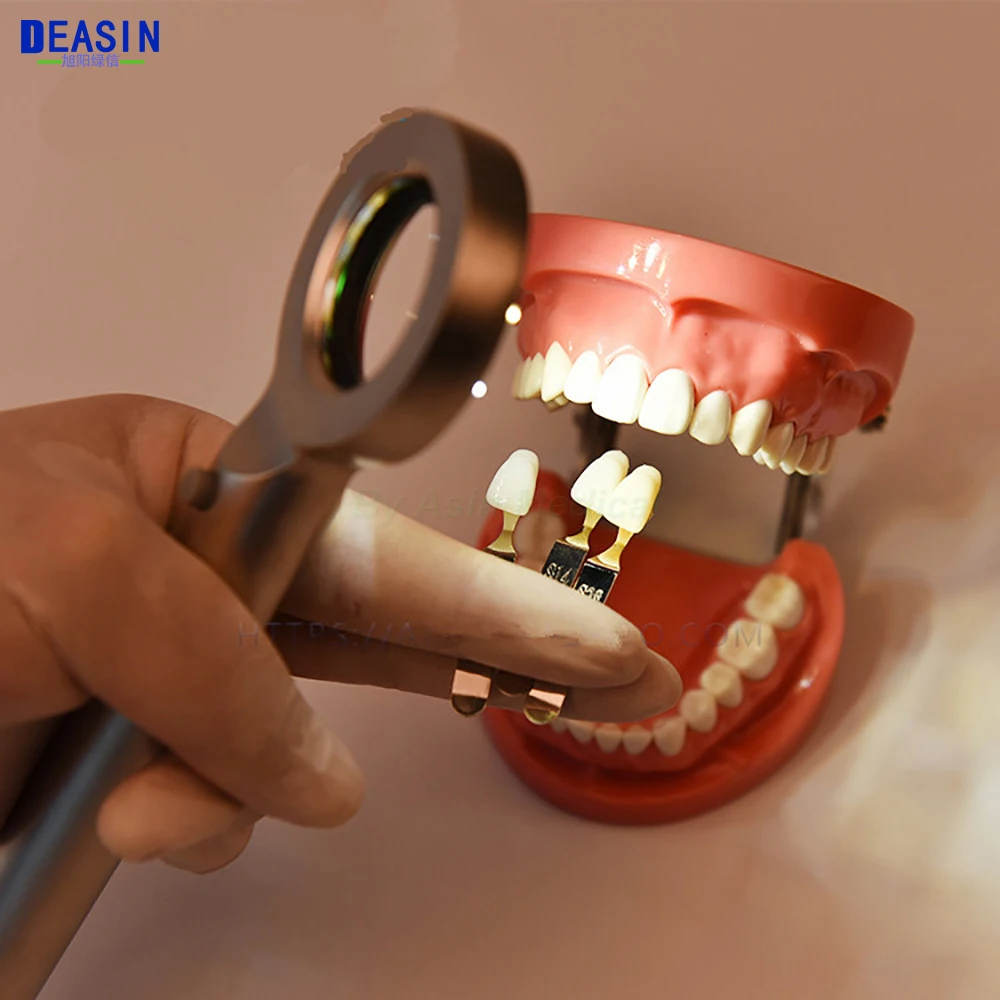 Dental Base Light Shade Guide Tooth LED Shade Matching Lifht Two Color Comparator Shade Matching Light Sun Light Room Light