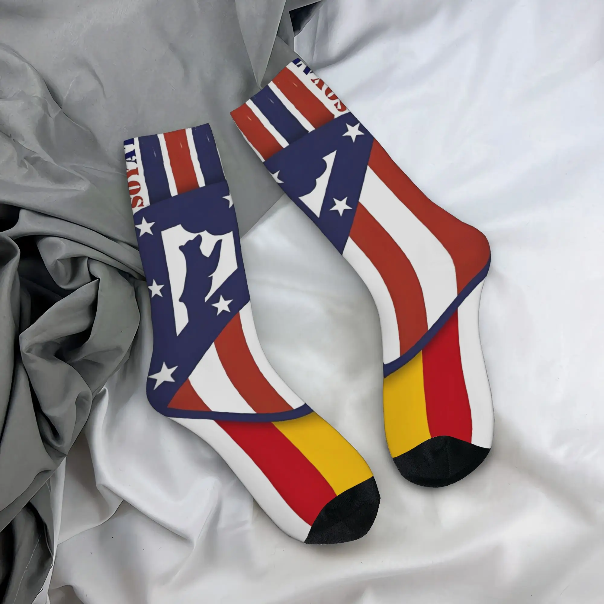 

Happy Funny Atlético De Madrid Vintage Harajuku Atlético De Madrid Street Style Novelty Seamless Crew Sock Match Day Essentials
