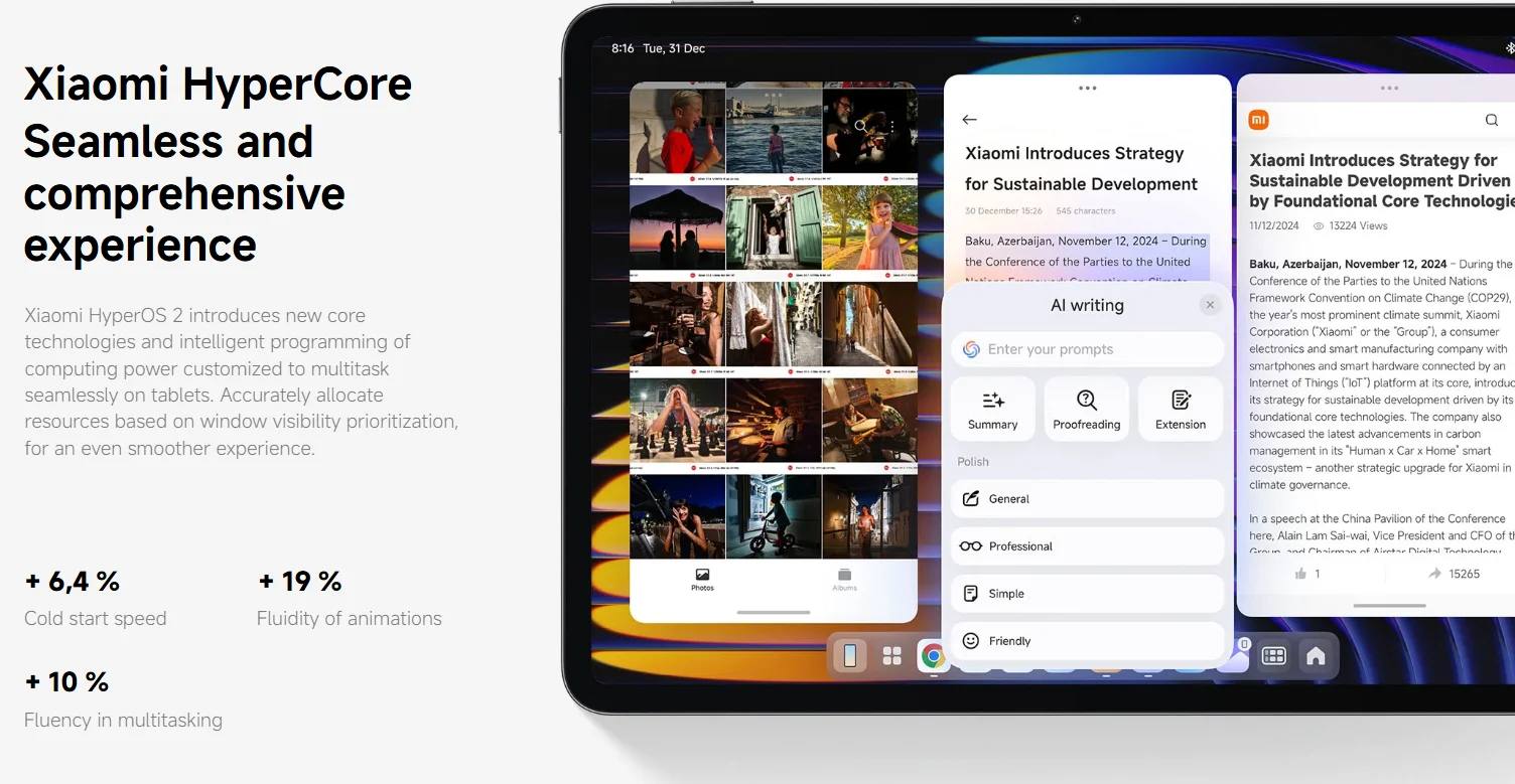 Xiaomi Pad 7 Global Version 11,2'' 144Hz 3,2K Display Snapdragon 7+ Gen 3 Octa-Core-Prozessor 8850mAh – Detail 7