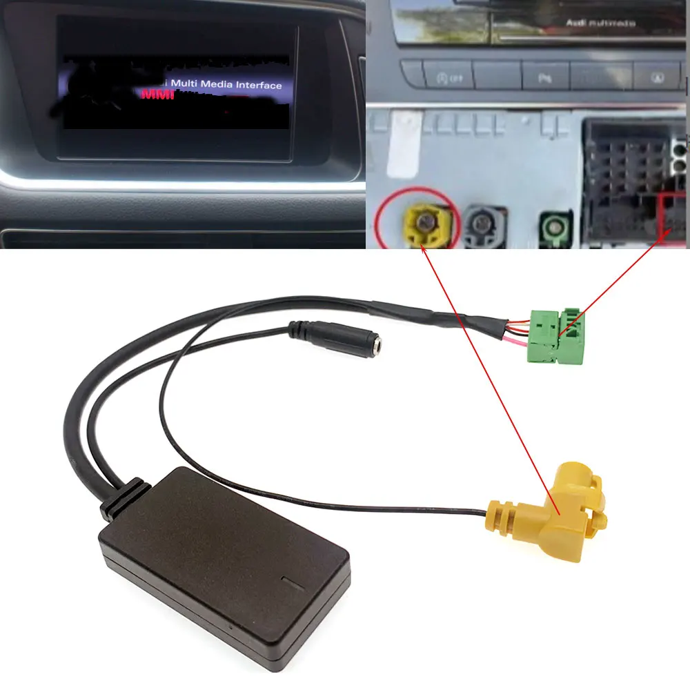 12Pin Car MMI 3G Bluetooth AUX AMI Multimedia Bluetooth 5.0 Adapter Audio Cable Microphone Handsfree for AUDI A4 A5 A6 Q5 Q7 S5 view 2