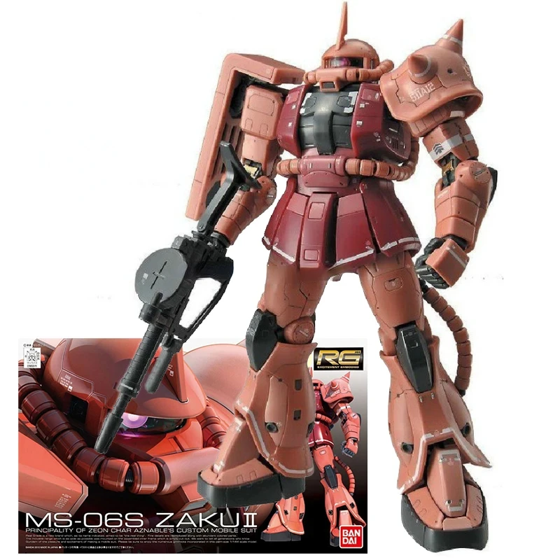 

In Stock Bandai RG Gundam MS-06S Zaku 2 Prince of Zeon Char Aznable Custom Action Figure Model Toy