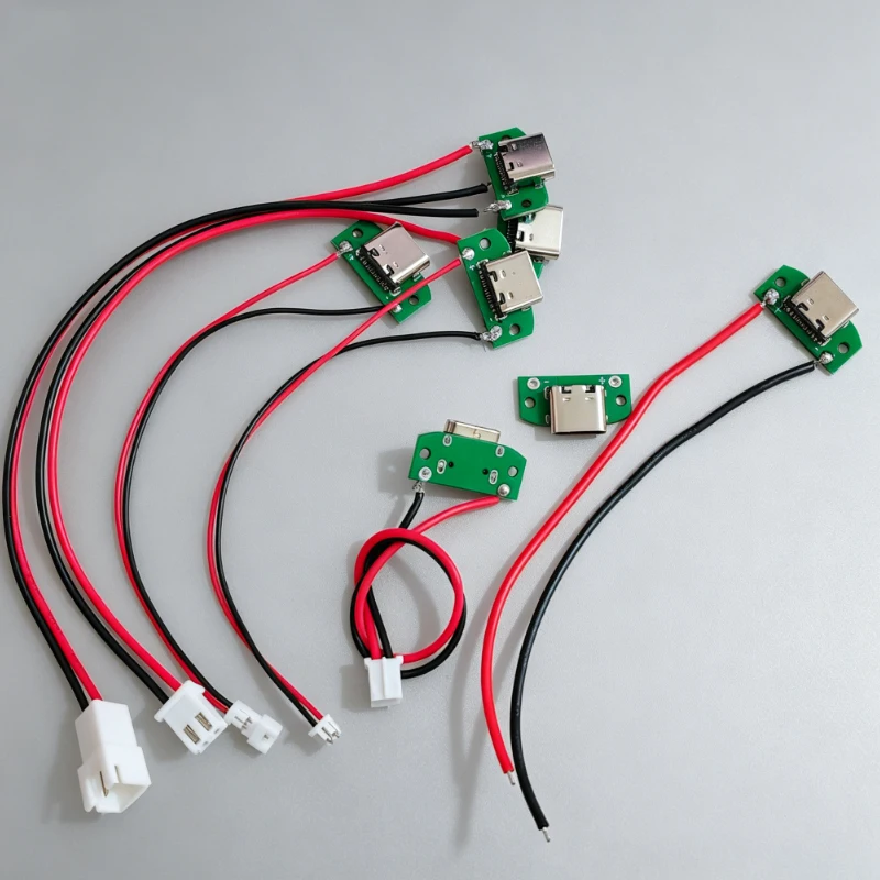 Cltgxdd 1 Stück USB-Typ-C-Buchsenadapterplatine 16P, nur zum Laden von 5V 3A, mit PH1.25/2.0/2.54mm Anschlusskabel für DIY-Lademodul – Detail 15