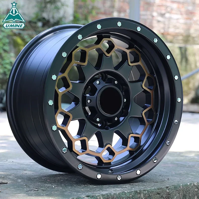 Factory wholesale pcd 5x127 5X139.7 6x139.7 offroad car aluminum alloy wheels 17 inch suv 4x4 wheel rim