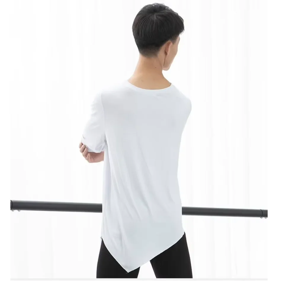 1pcs/lot man casual  irregular Tops Latin dance Tops modern Dance Loose Male dancing tops