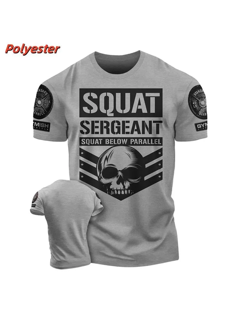 T-Shirt d'haltérophilie pour hommes, imprimé en 3D, sport, Fitness, motif, été, décontracté, ample, col rond, manches courtes