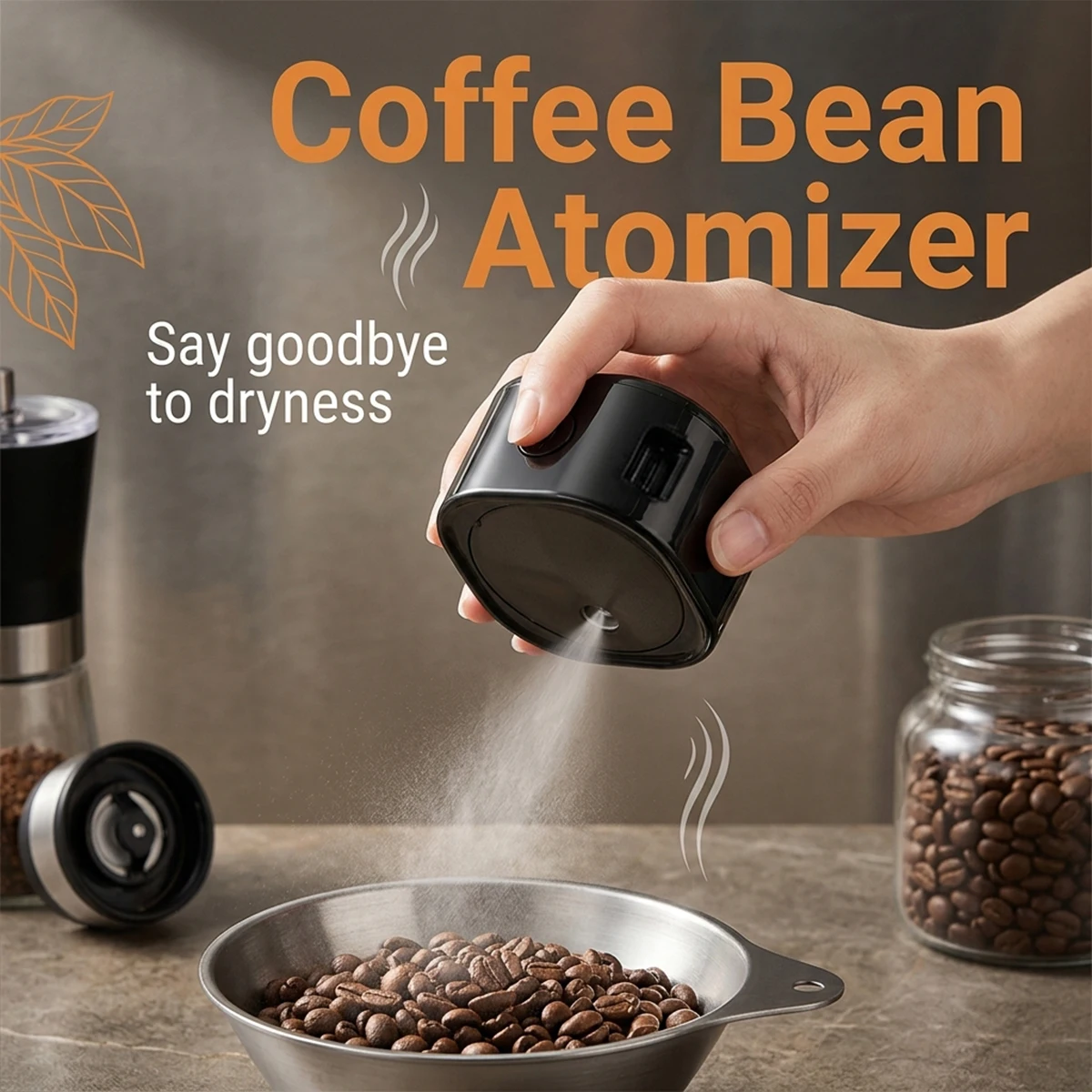 Coffee Bean Atomizer Anti-Static Automatic Spray Bottle Rechargeable Moisturizing Sprayer for Home Espresso Machine Accessorie