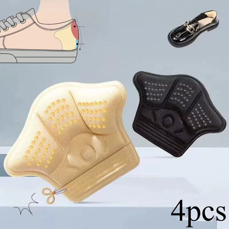 

2/4Pcs Heel Stickers Heel Protectors Sneaker Shrinking Insoles Anti-wear Feet Shoe Pads Adjust Size High Heel Cushion Inserts