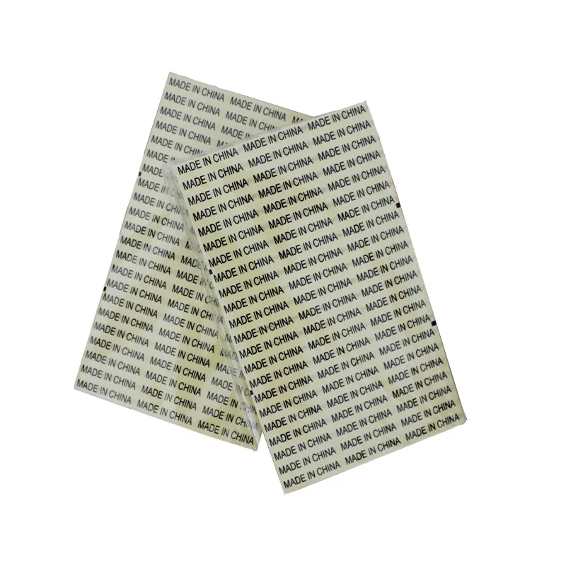 1800pcs! MADE IN CHINA Sticker White Label with Black Print 0.6X2.8cm Rectangle Coated Paper Origin Label Sticker  Gift Tags