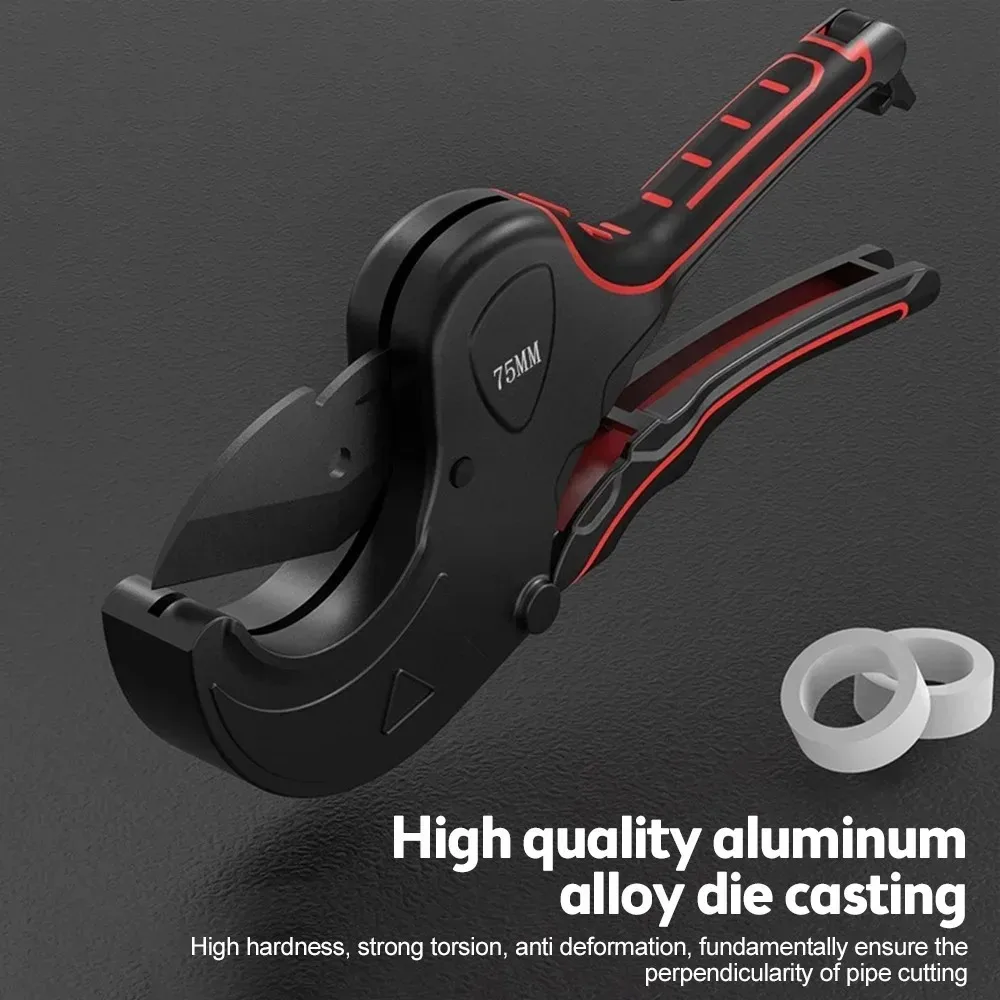 Professional Electric Pipe Cutter Scissors - Hot Melt Water Line Cutting Tool for PVC Pipes Sizes 32/42/63/75mm