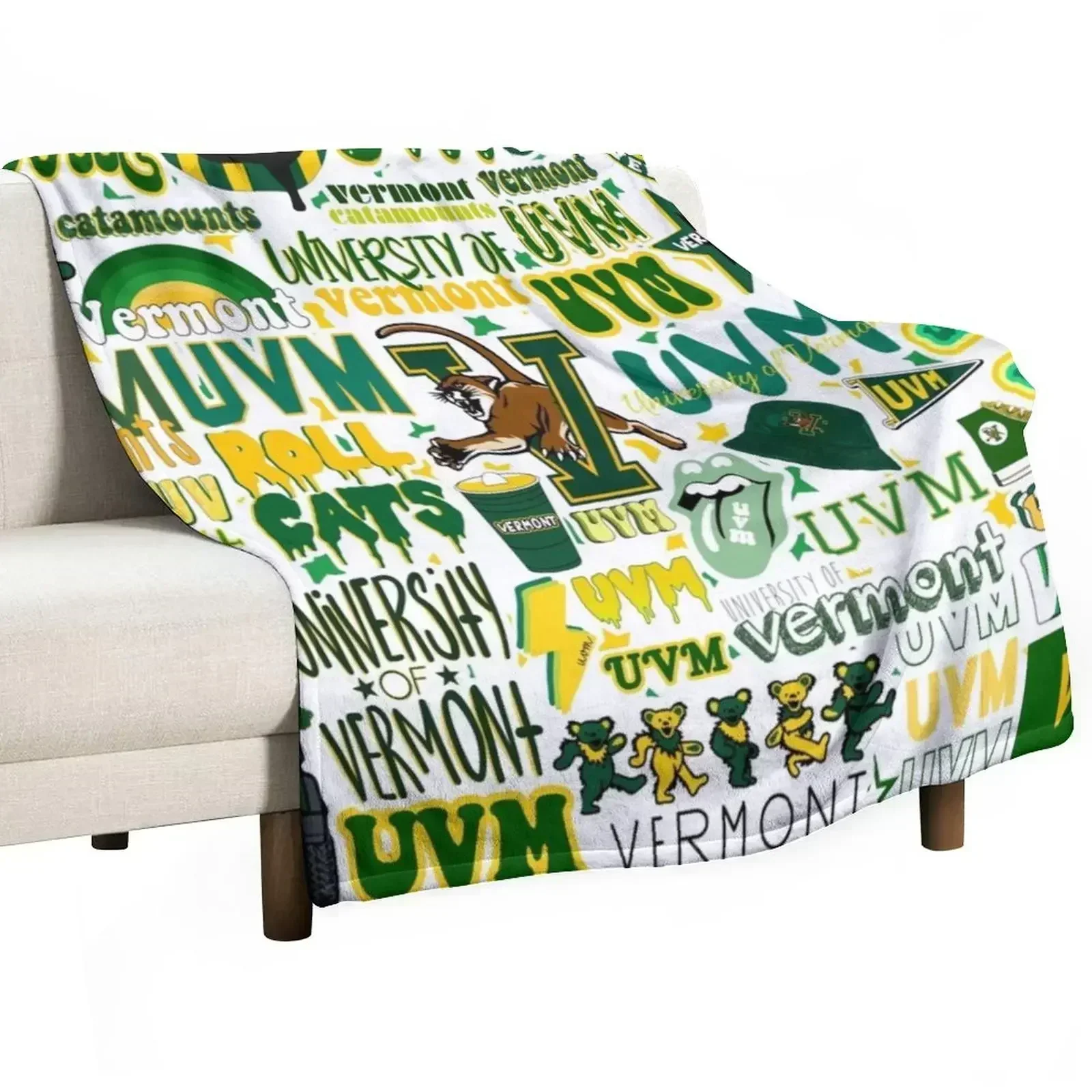 Manta decorativa UVM Design, manta acogedora para cama, sofá, silla