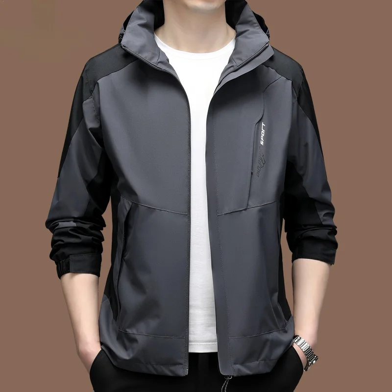 

Pierre Cardin Men's Outdoor Climbing Jaet Windproof Waterproof Detachable Cap Spring Autumn New Sle Loose Fit Long Sve