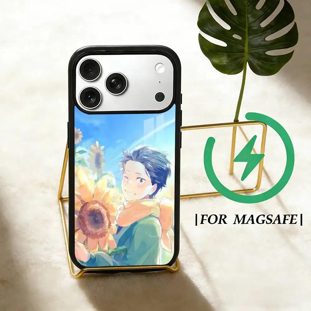 Re Zero N-Natsuki Subaru Anime  Phone Case For iPhone 17 16 15 14 13 12 Pro Max Plus for Magsafe Wireless Magnetic Cover - view 6