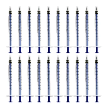Campionatore monouso da 1ML in plastica senza ago siringa per l'alimentazione del latte Sterile per animali domestici idroponica 20 pezzi siringa da 1ML con OPP