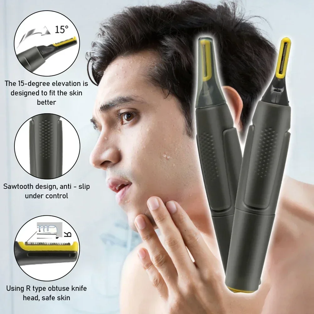 Electric Nose Ear Hair Trimmer Ultra Thin Precision Trimmer Portable Ear Trimmer for Men Nose Hair Shaver Waterproof Safe Clean