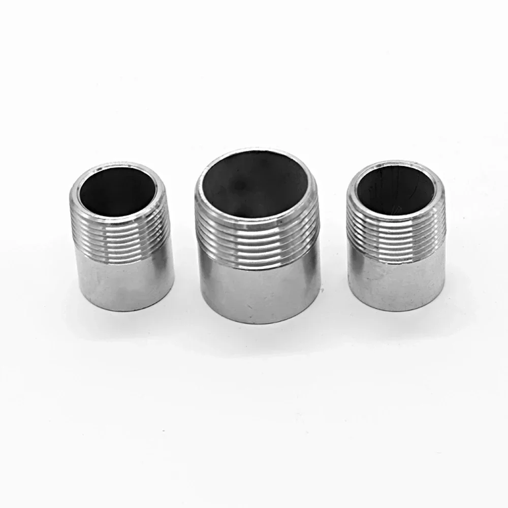 1/8" 1/4" 3/8" 1/2" 3/4" 1" -2" BSP NPT Male x Butt Welding Nipple 304 316 Stainless Steel Pipe Fitting Connector Coupler