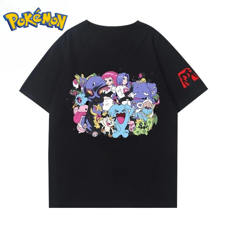 novo-top-de-verao-com-estampa-criativa-do-time-rocket-de-pokemon-estilo-harajuku-solto-e-casual-manga-curta-para-homens-e-mulheres
