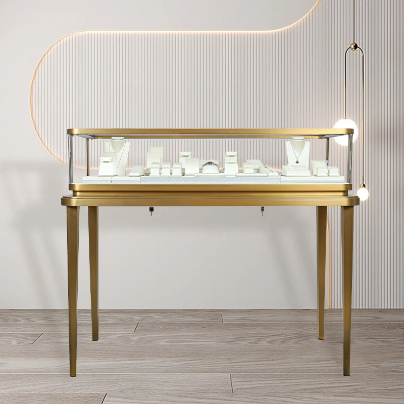 Custom, Sundo tempered glass jewelry showcase LED lighting jewelry store display counter fixtures jewelry shop furniture